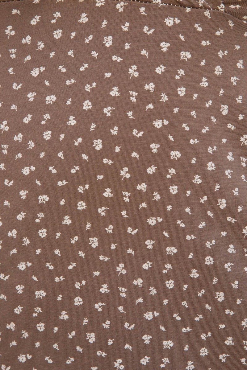 Light Brown with White Floral