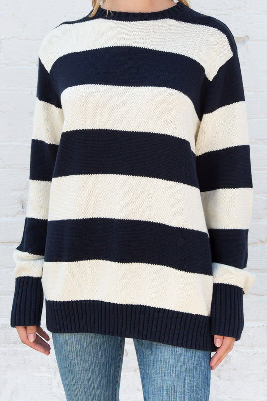 Brianna Cotton Thick Stripe Sweater Brandy Melville