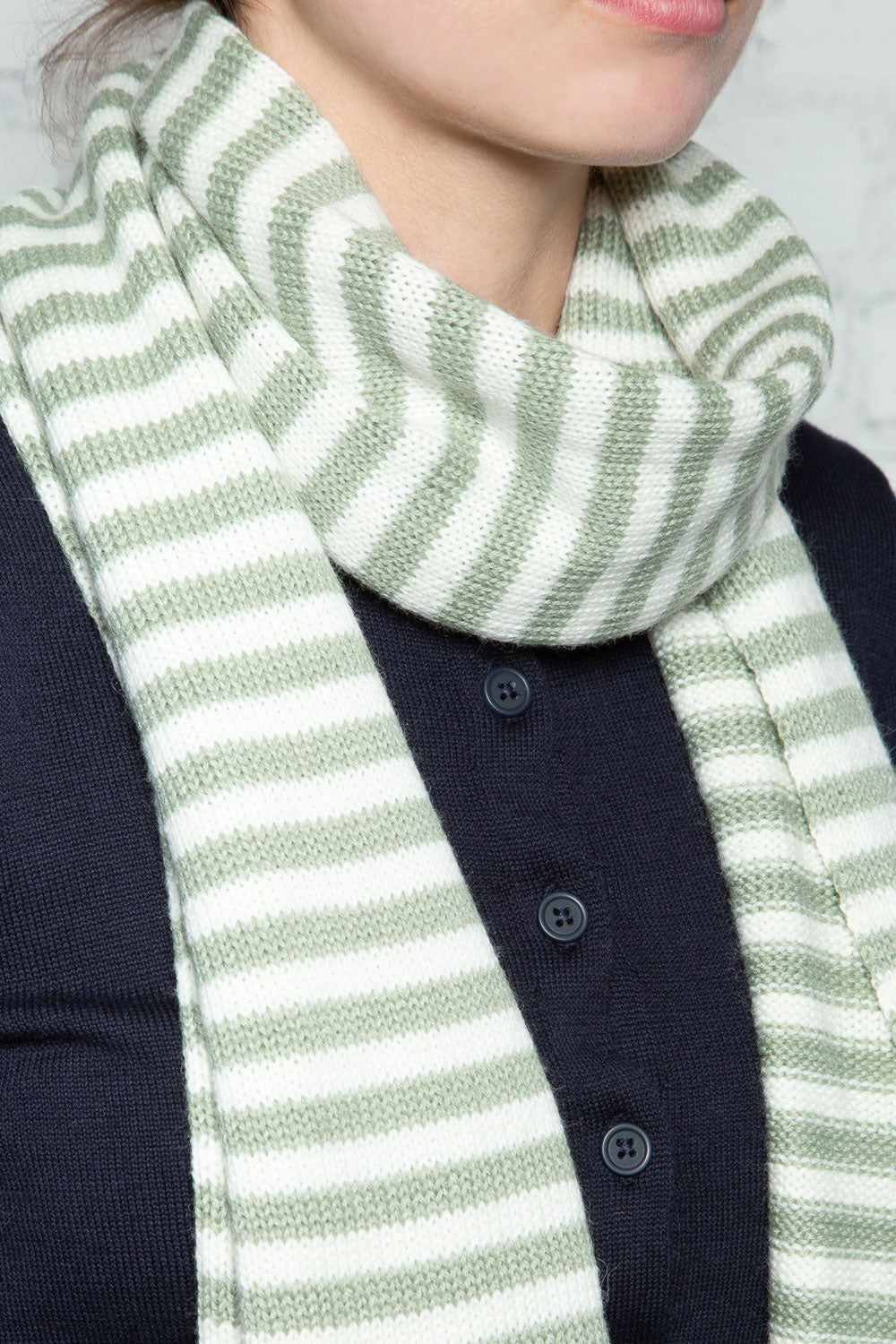 Striped Scarf | Mint White