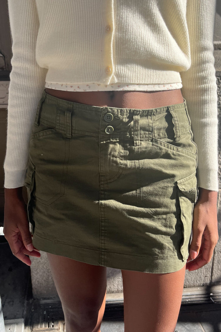 Beverly Cargo Mini Skirt | Military Green / S