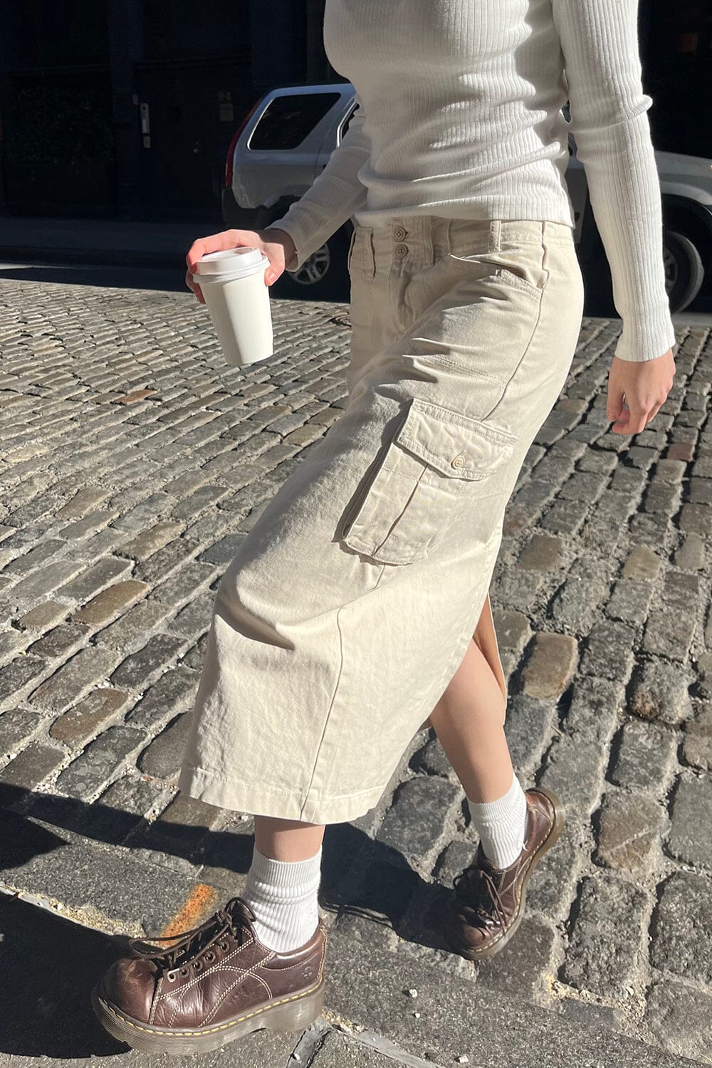 Khaki skirt outlet brandy melville