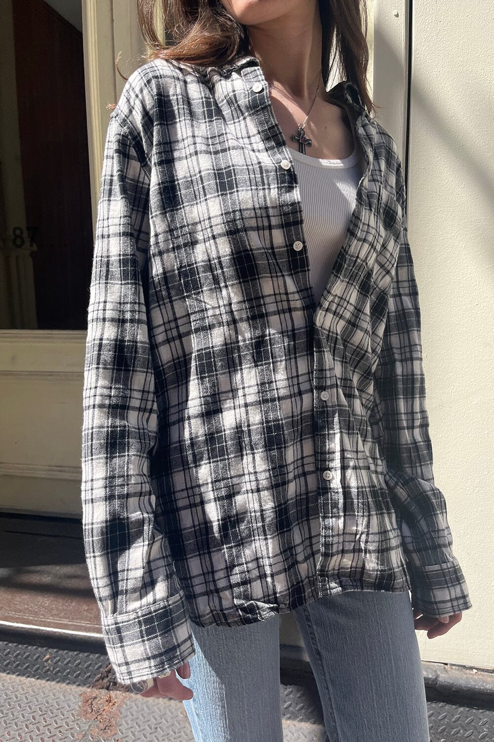 black white plaid / S/M