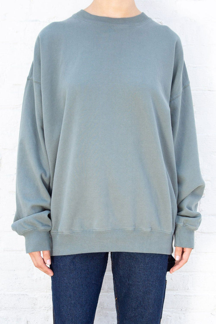 Erica Oversized Sweatshirt | Green Grey / Oversized Fit