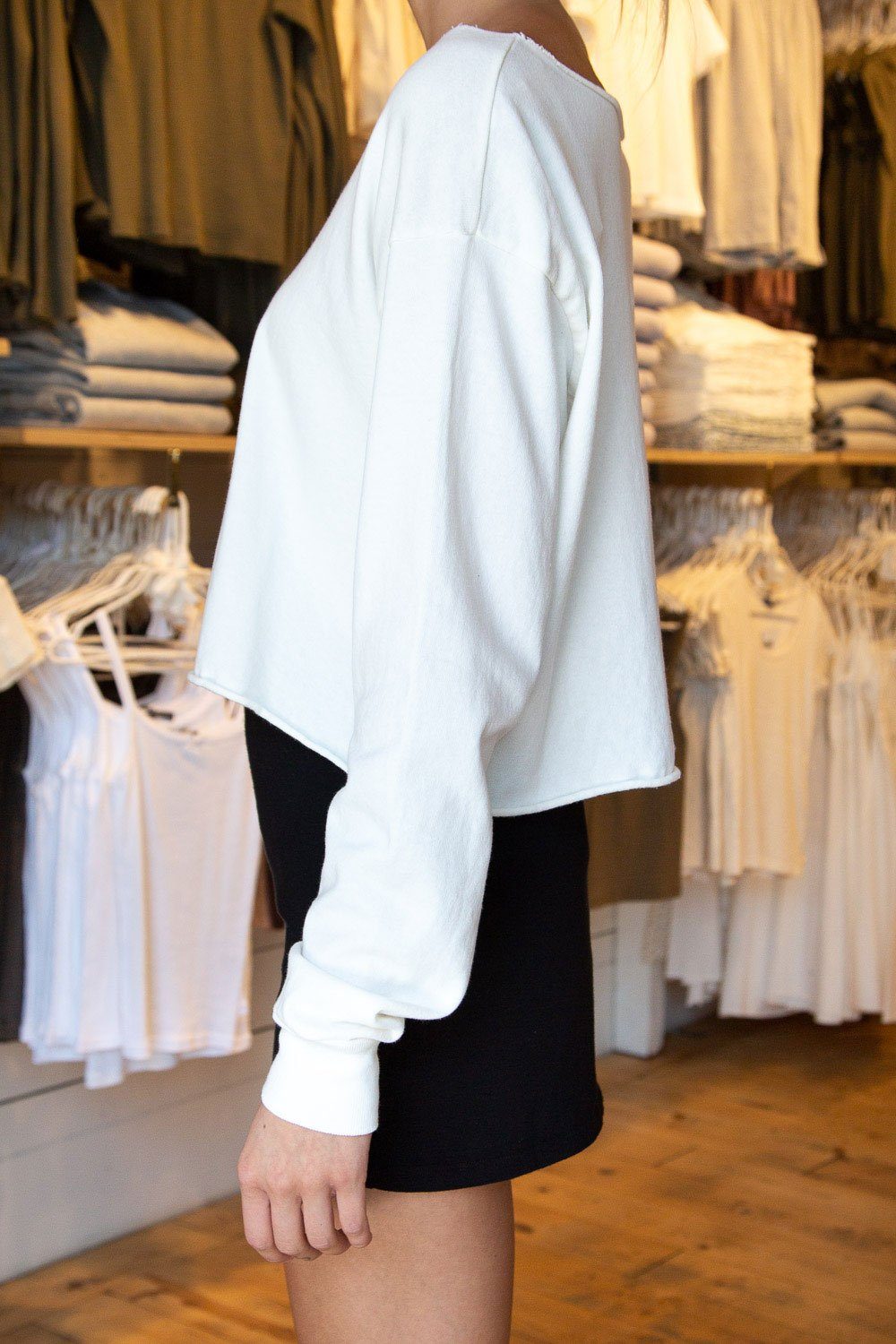 Estelle Cotton Top | White / Cropped Fit