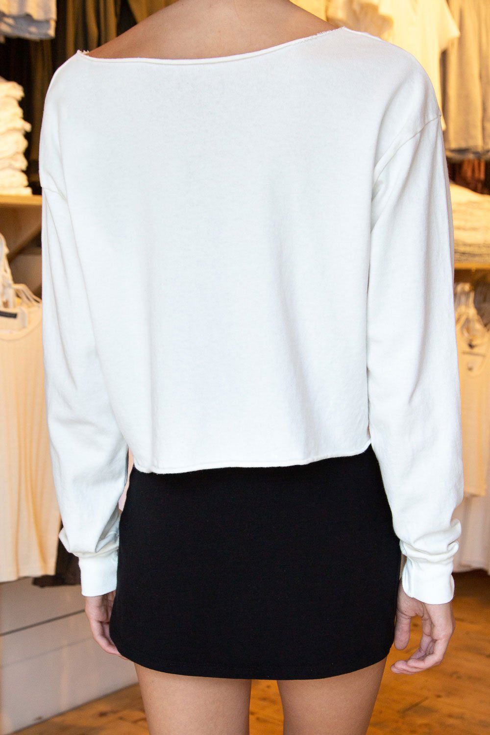 Estelle Cotton Top | White / Cropped Fit