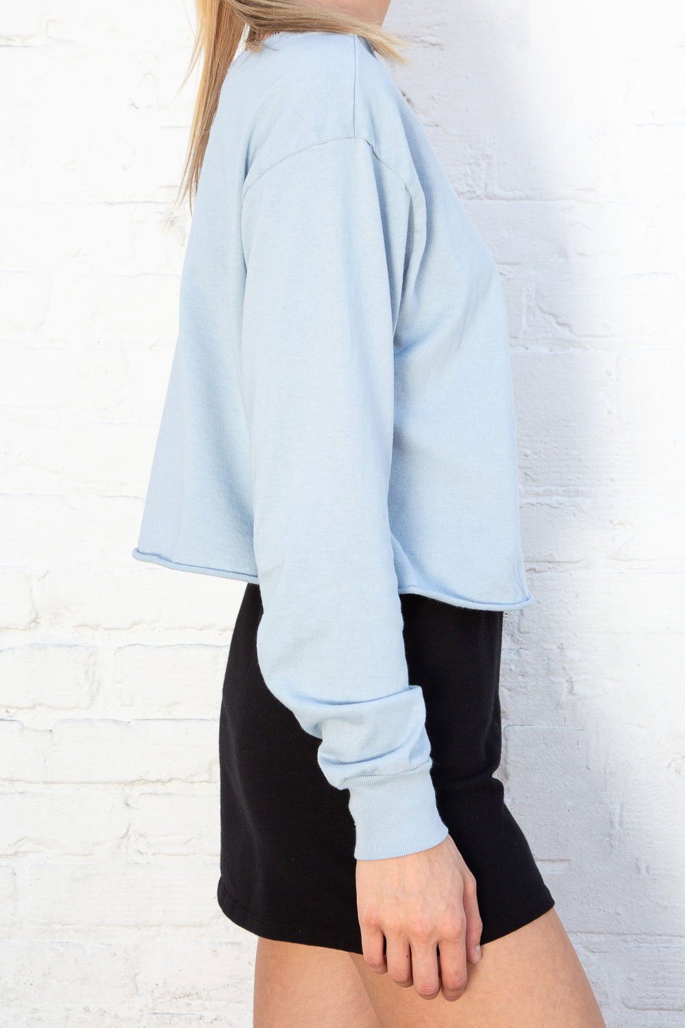 Estelle Cotton Top | Light Blue / Cropped Fit