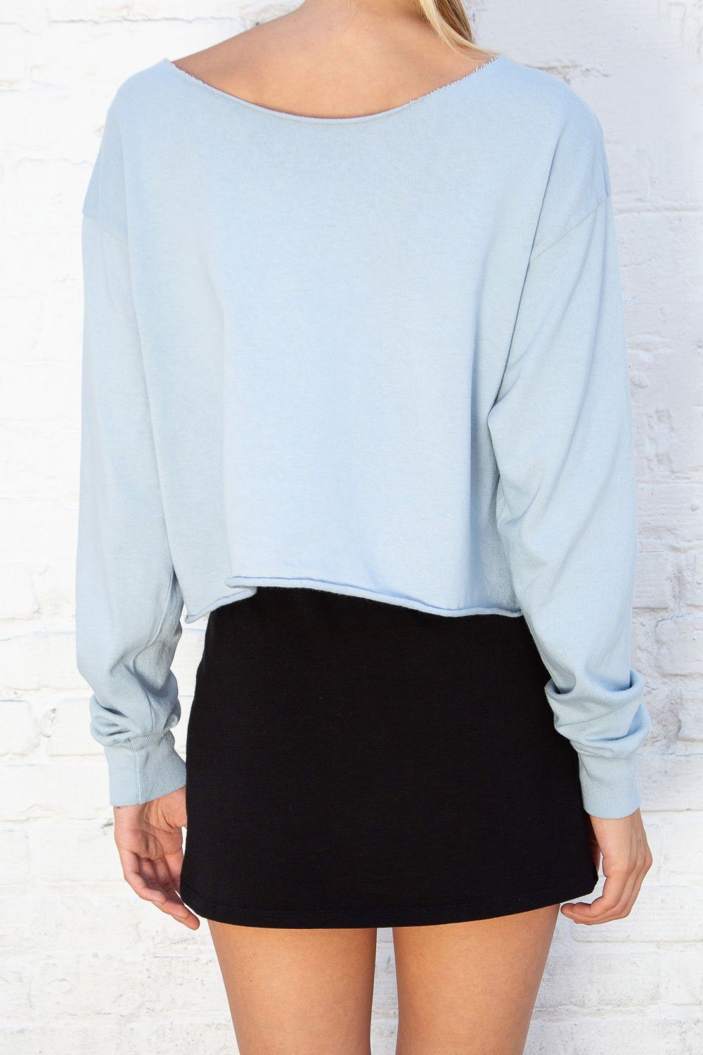 Estelle Cotton Top | Light Blue / Cropped Fit