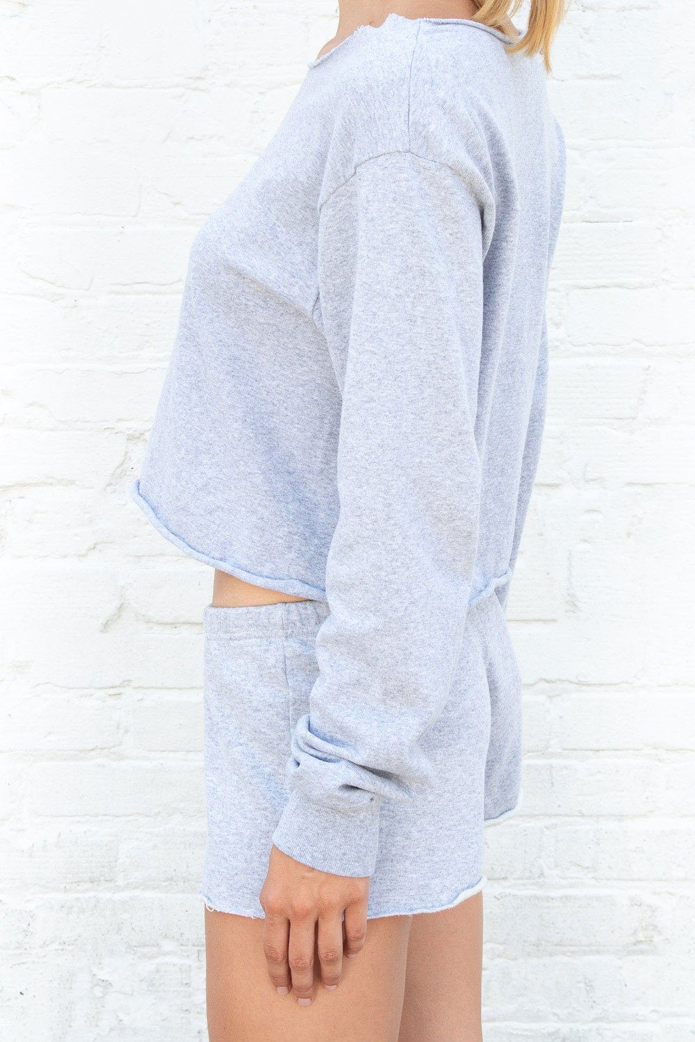 Estelle Cotton Top | Light Grey / Cropped Fit
