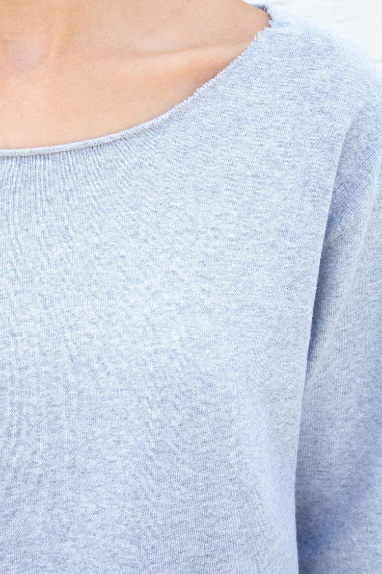 Estelle Cotton Top | Light Grey / Cropped Fit