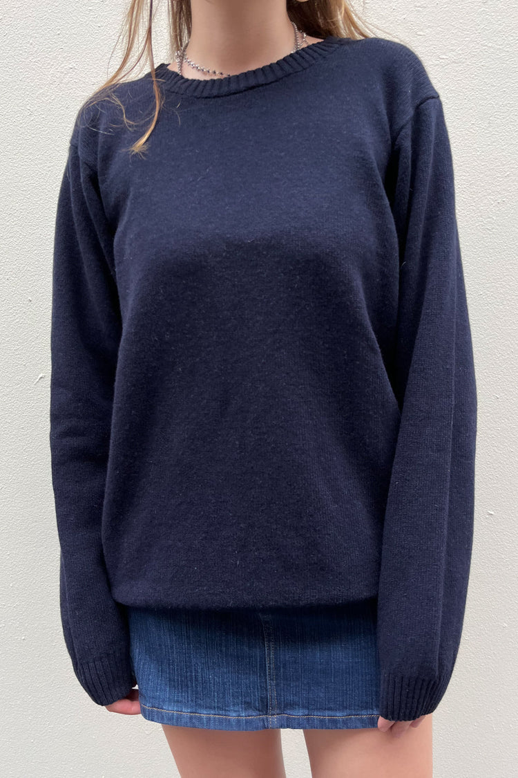 Martha Heavy Wool Sweater | Navy Blue / Regular Fit