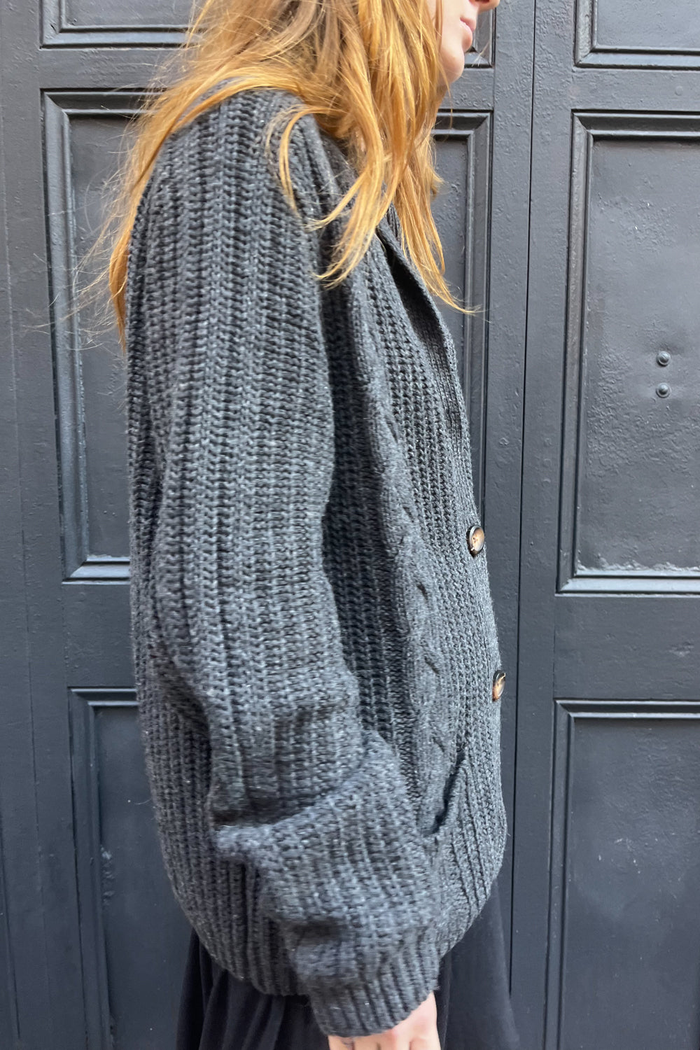 Autumn Wool Cable Knit Cardigan
