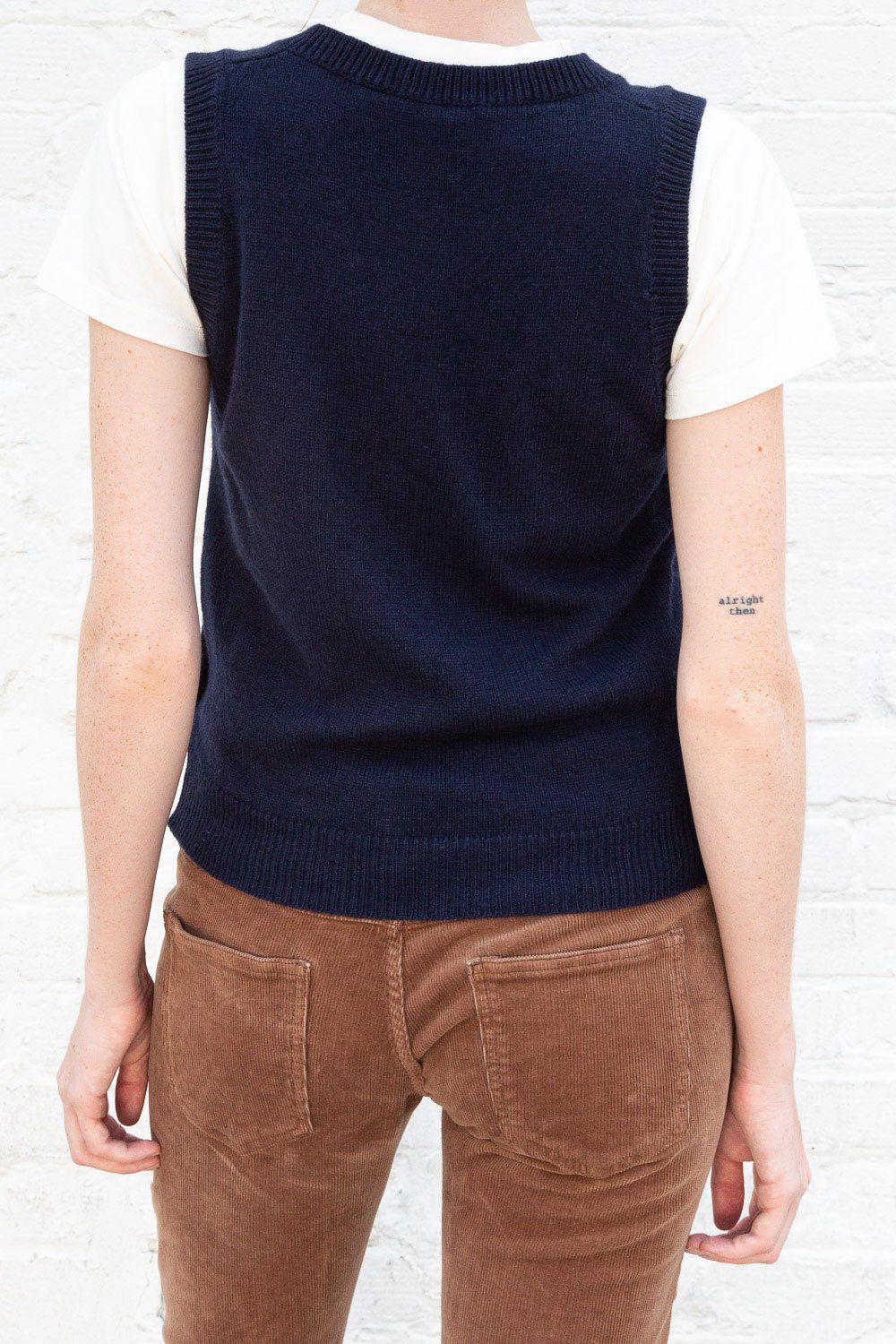 Mia Wool Sweater Vest | Navy Blue / S