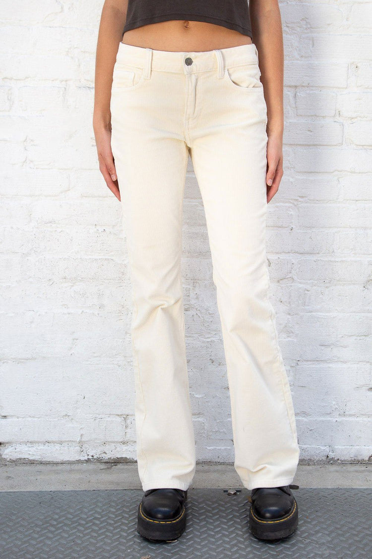 Brielle Corduroy Pants | Ivory / S