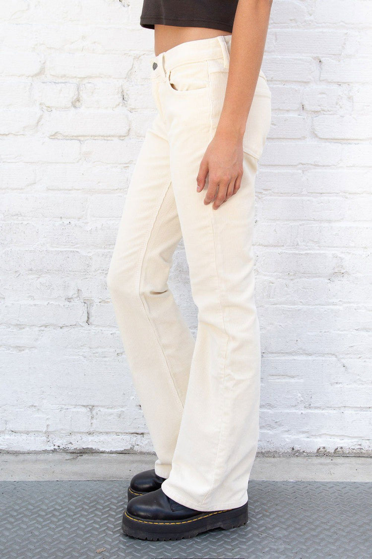 Brielle Corduroy Pants | Ivory / S