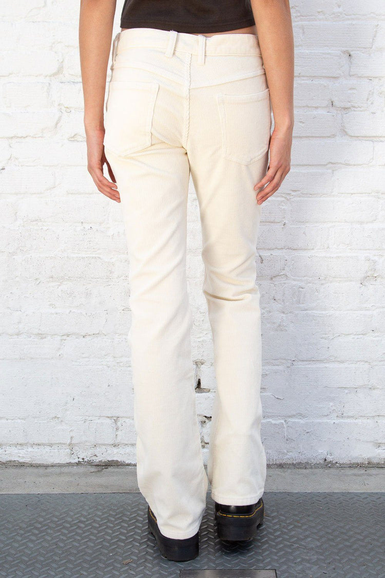 Brielle Corduroy Pants | Ivory / S