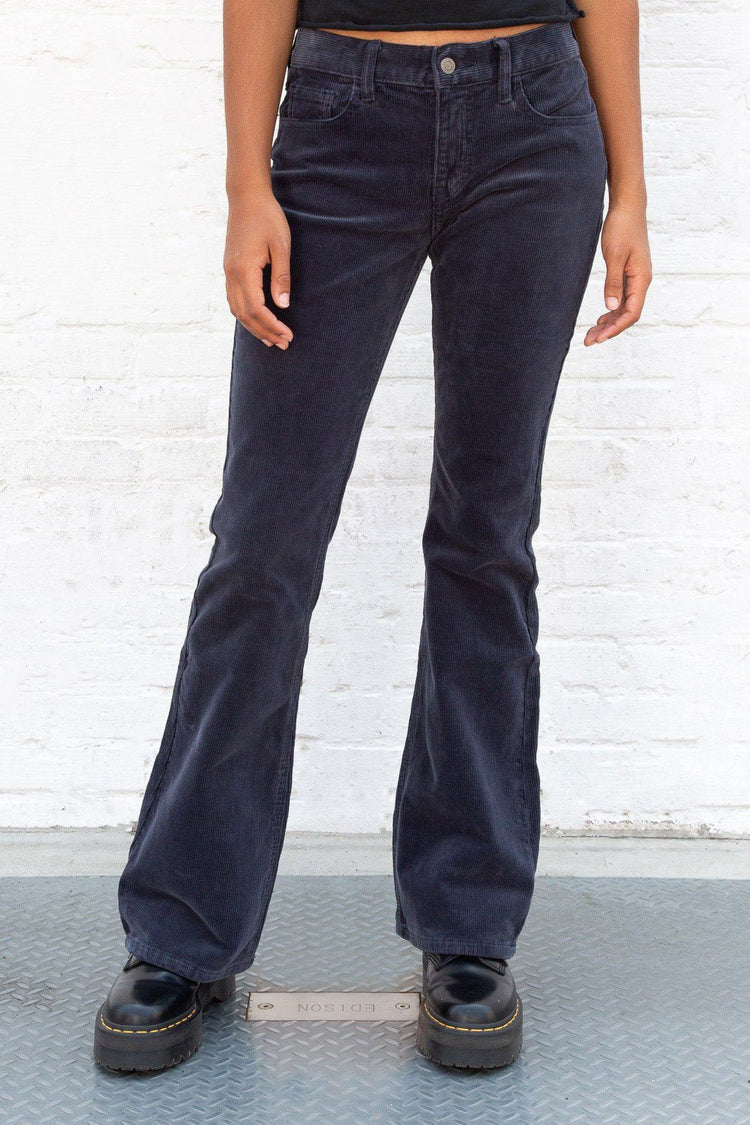 Brielle Corduroy Pants | Navy Blue / S