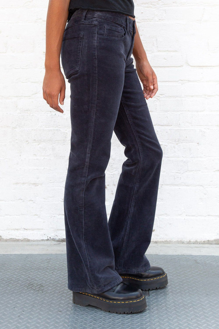 Brielle Corduroy Pants | Navy Blue / S