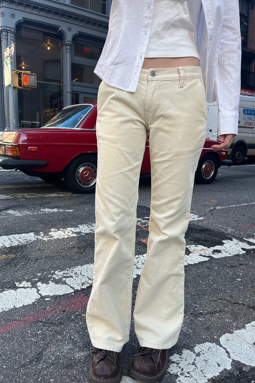 Sydney Corduroy Pants | Ivory / M