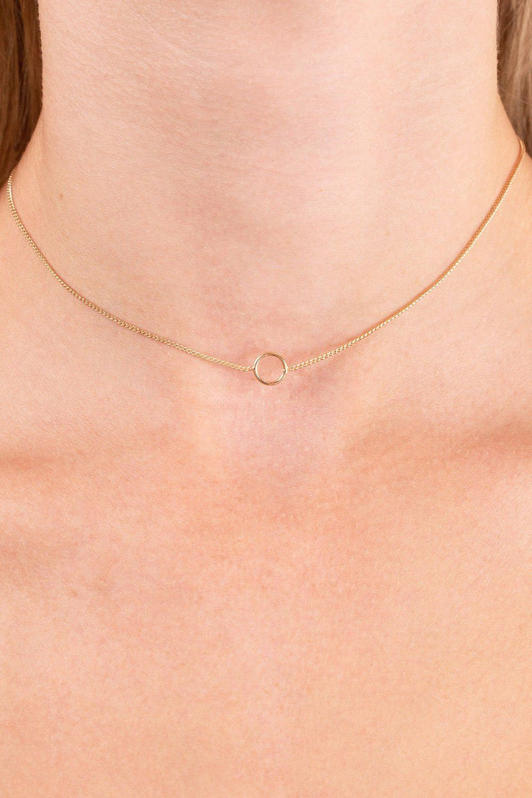 Classic CZ Circle Necklace | Alexandra Marks Jewelry