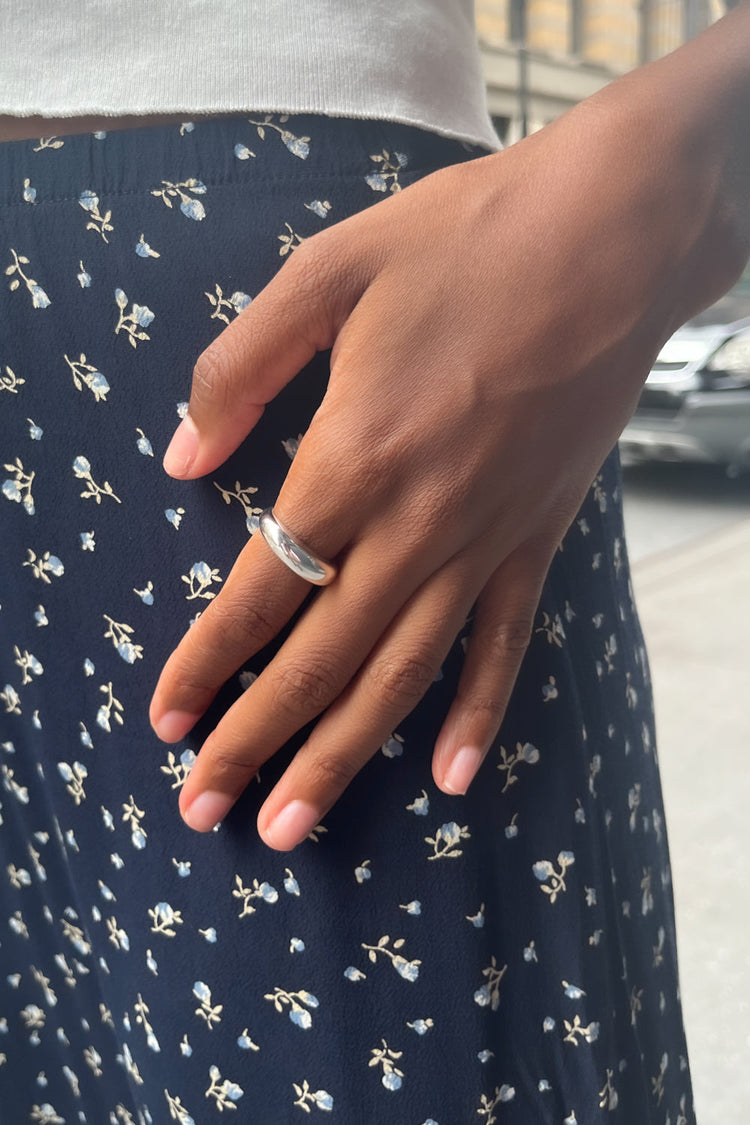 Sterling Silver Rounded Ring | Silver