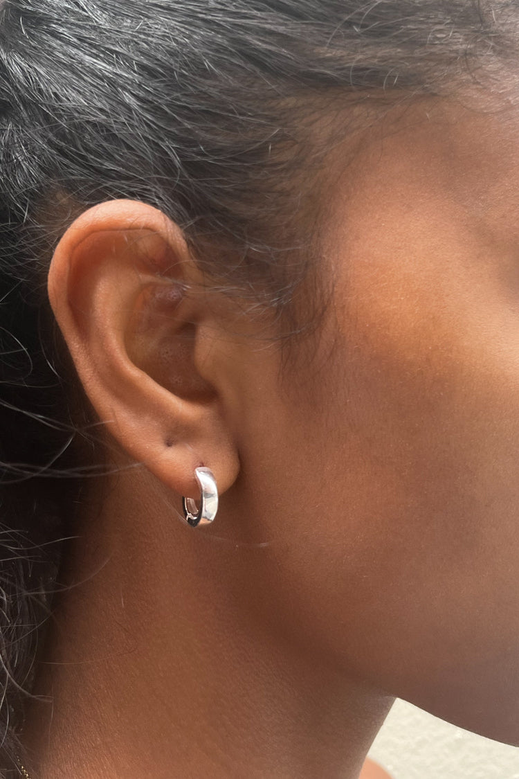 Sterling Silver Mini Hoop Earrings | Silver