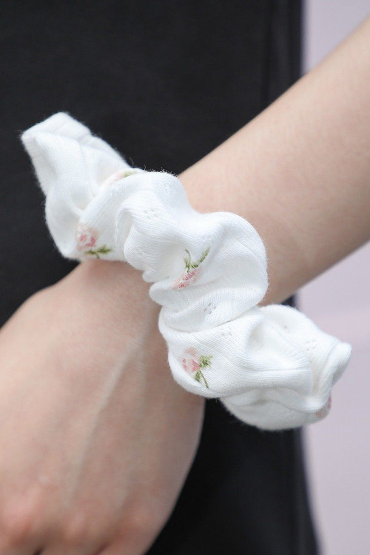 White With Pink And Green Floral