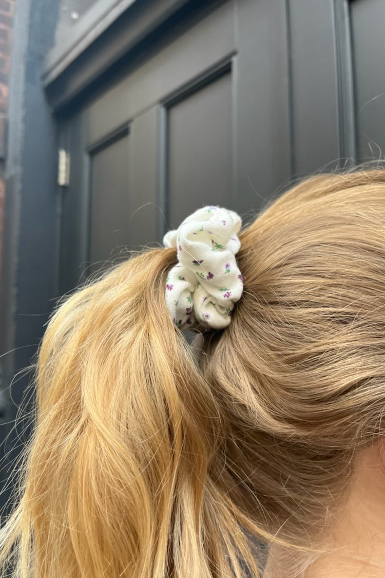 white purple floral