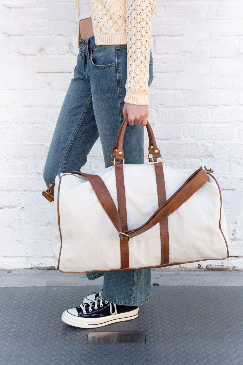Ivory Duffle Bag | Ivory