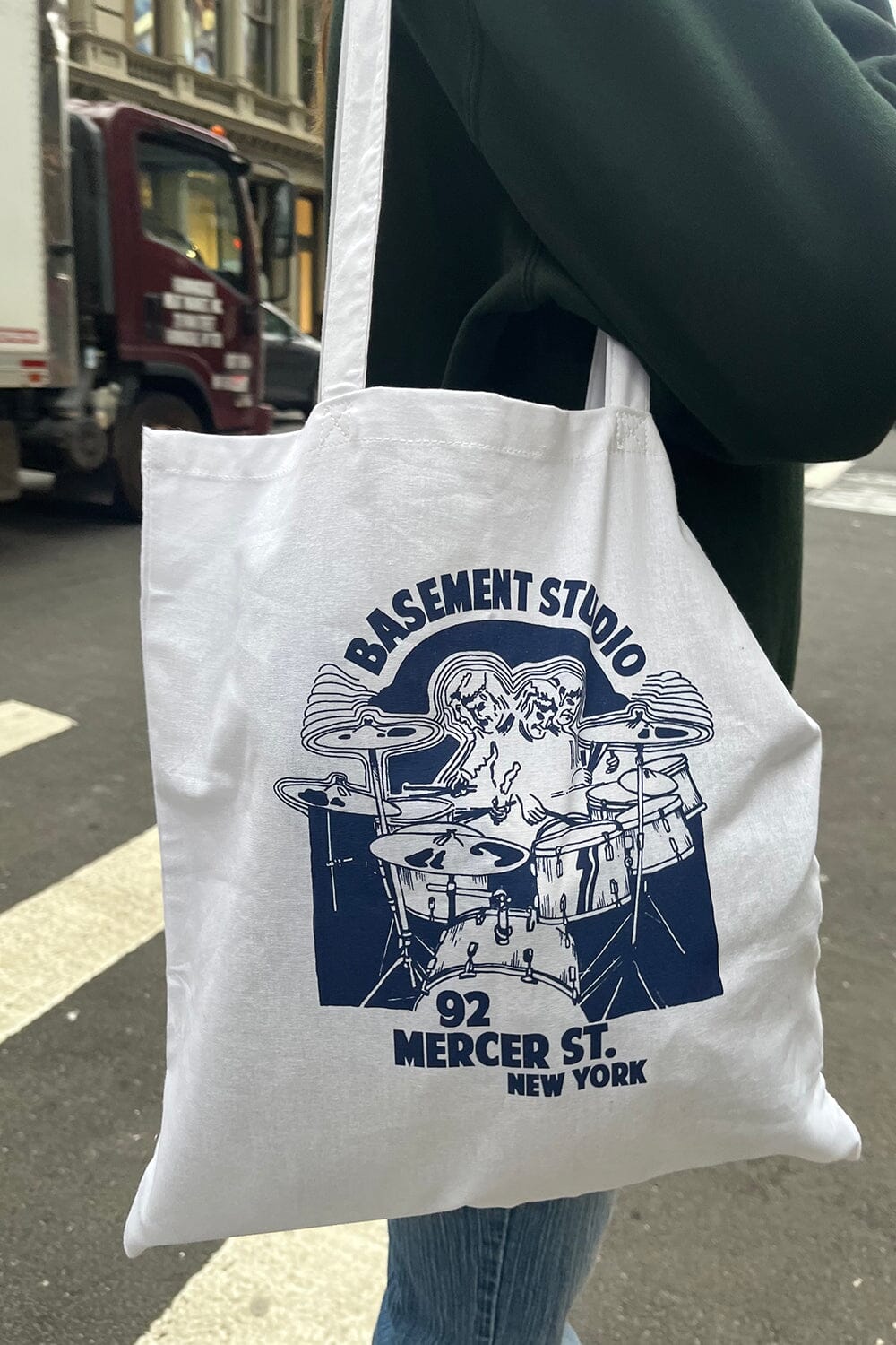 Basement Studio Tote Bag | White