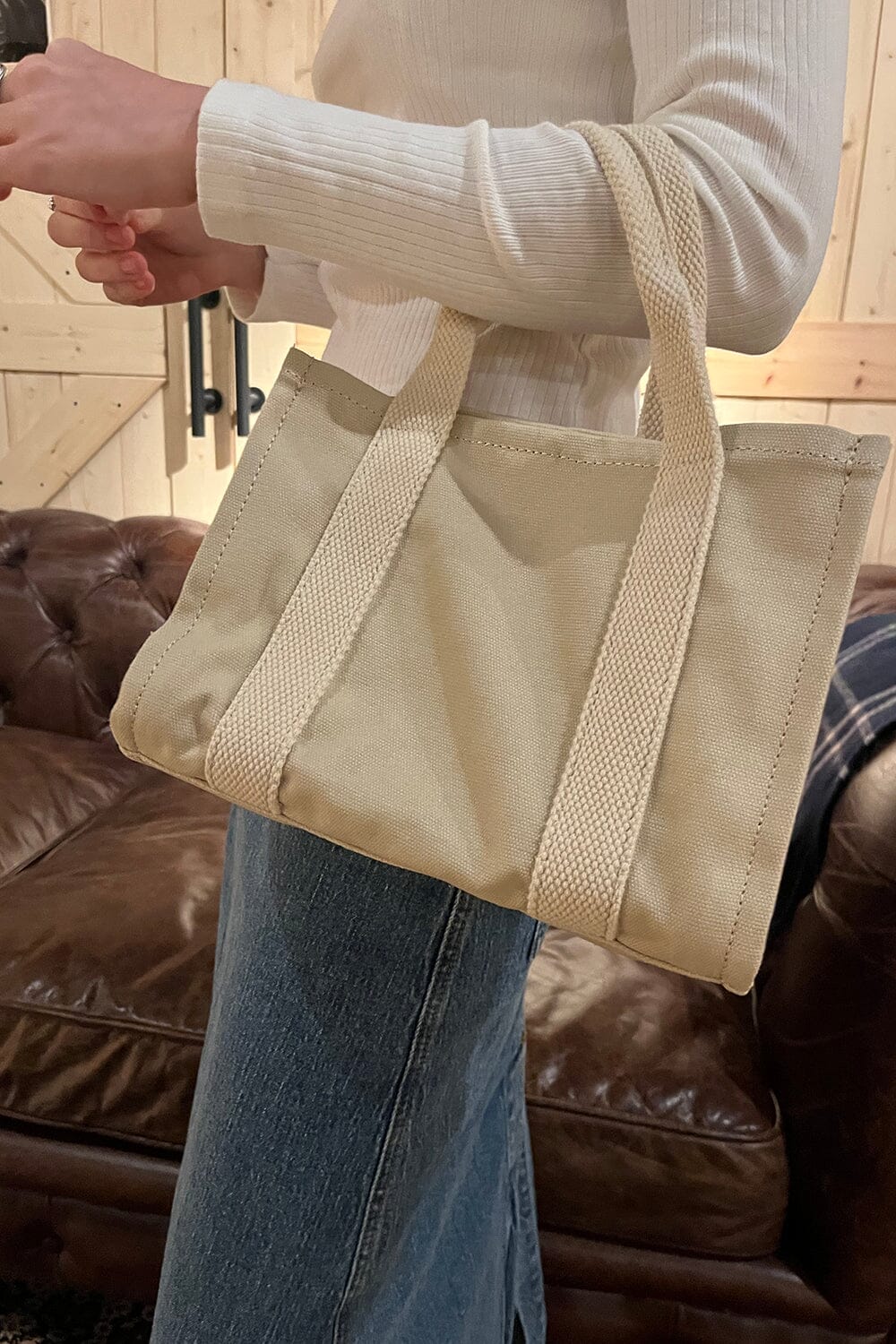 TOTE BAG - MELVILLE - BEIGE & COLORED FLOWERS