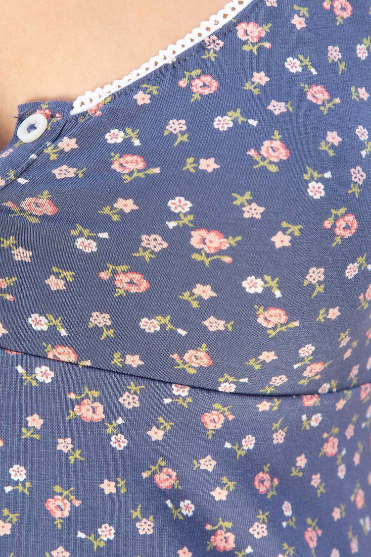 Arianna Floral Dress | Faded Navy Pink Floral / XS/S