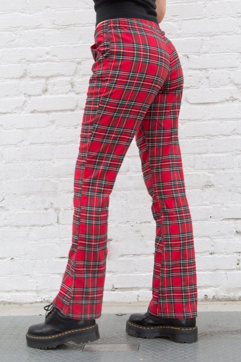 Tilden Low Rise Pants | Red Plaid / S