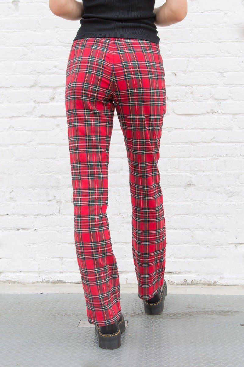 Tilden Low Rise Pants | Red Plaid / S