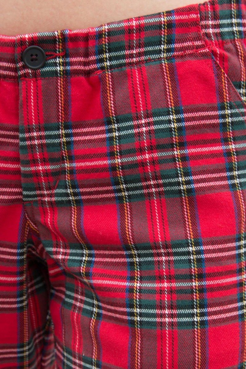 Tilden Low Rise Pants | Red Plaid / S