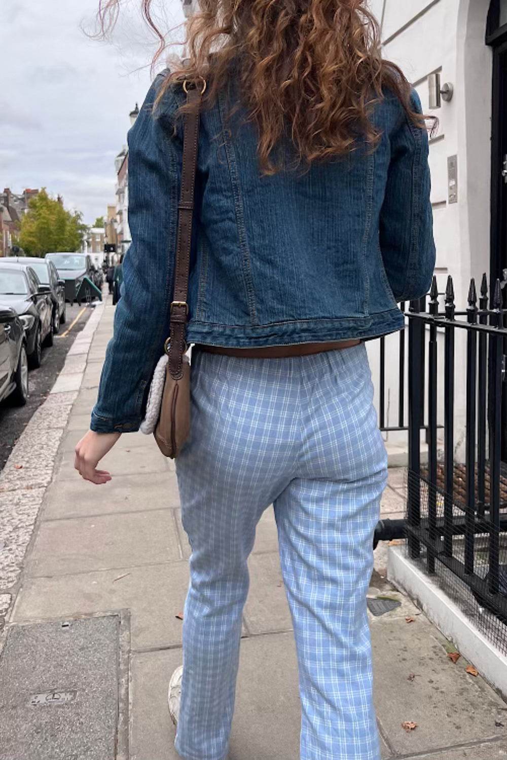 Tilden Low Rise Pants | Light Blue and White Plaid / S