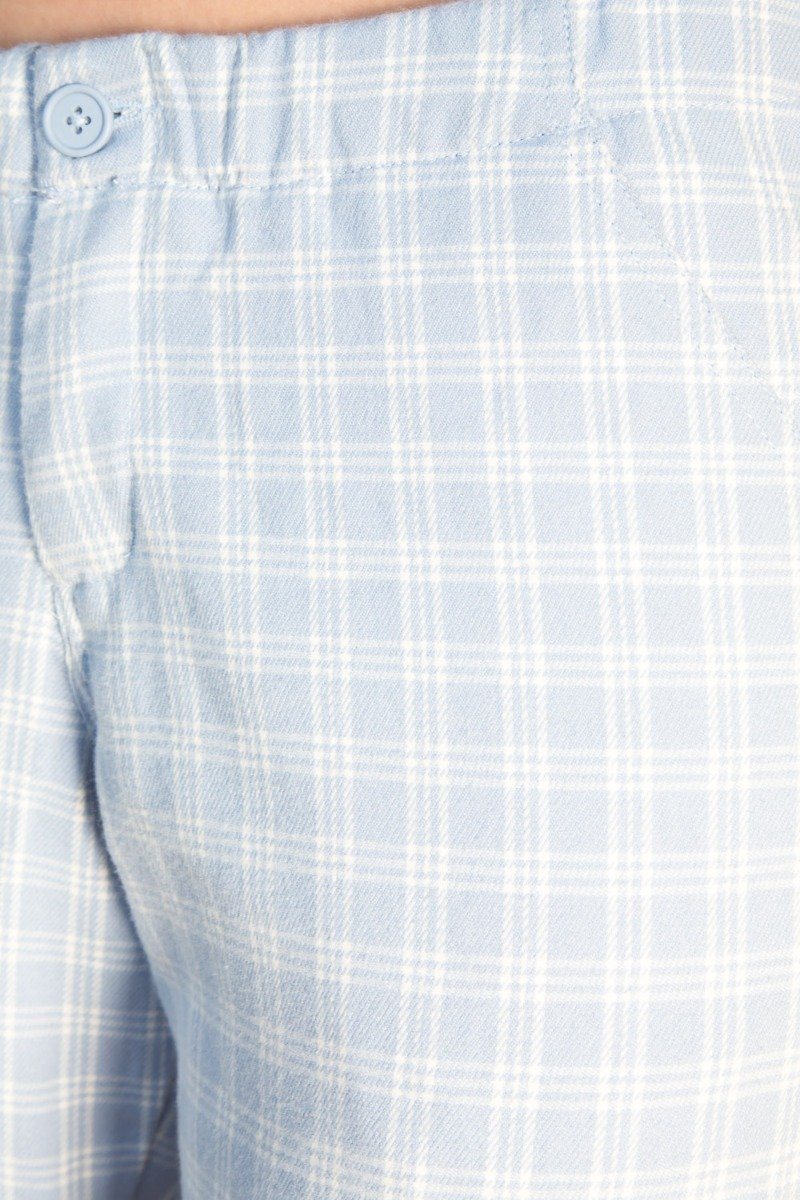Tilden Low Rise Pants | Light Blue and White Plaid / S