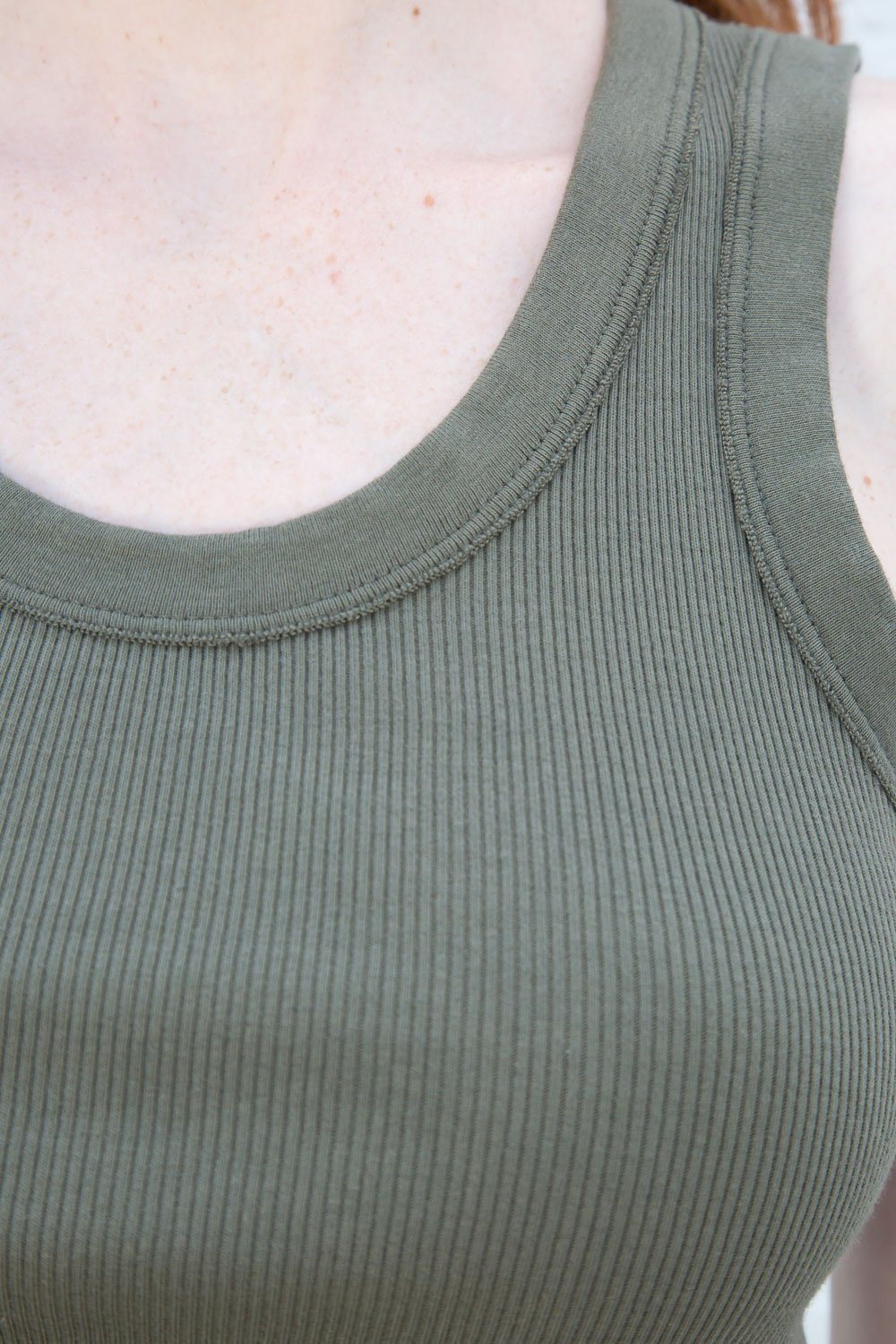 brandy melville sage green connor tank muscle tee style