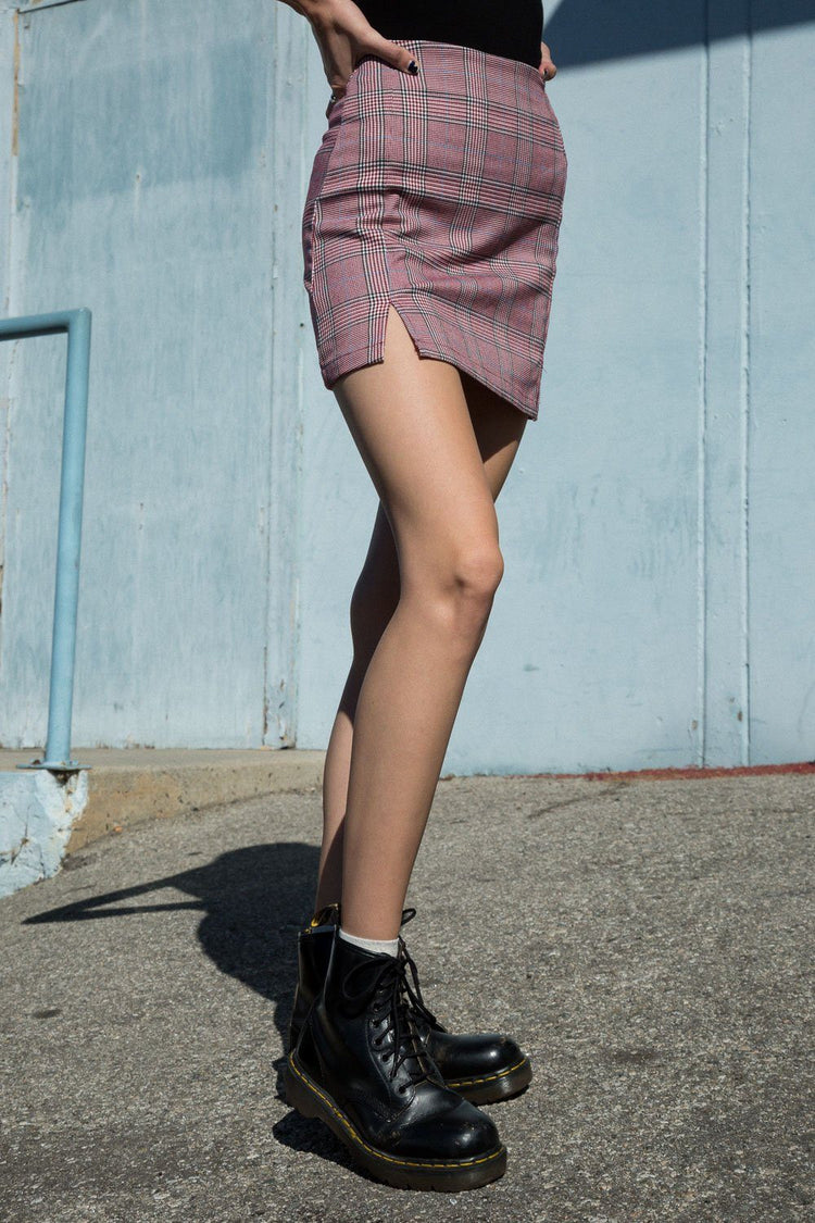 Cara Skirt | Red Black Blue Plaid / S